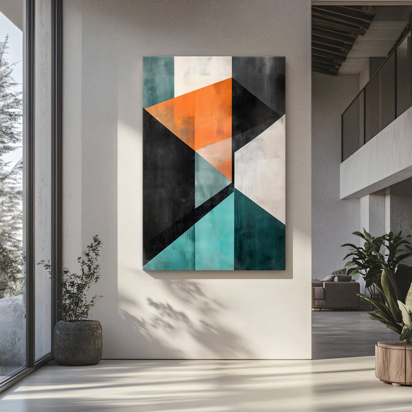 Geometric Modern Abstract Wall Art Digital Download - "Prism Divide"