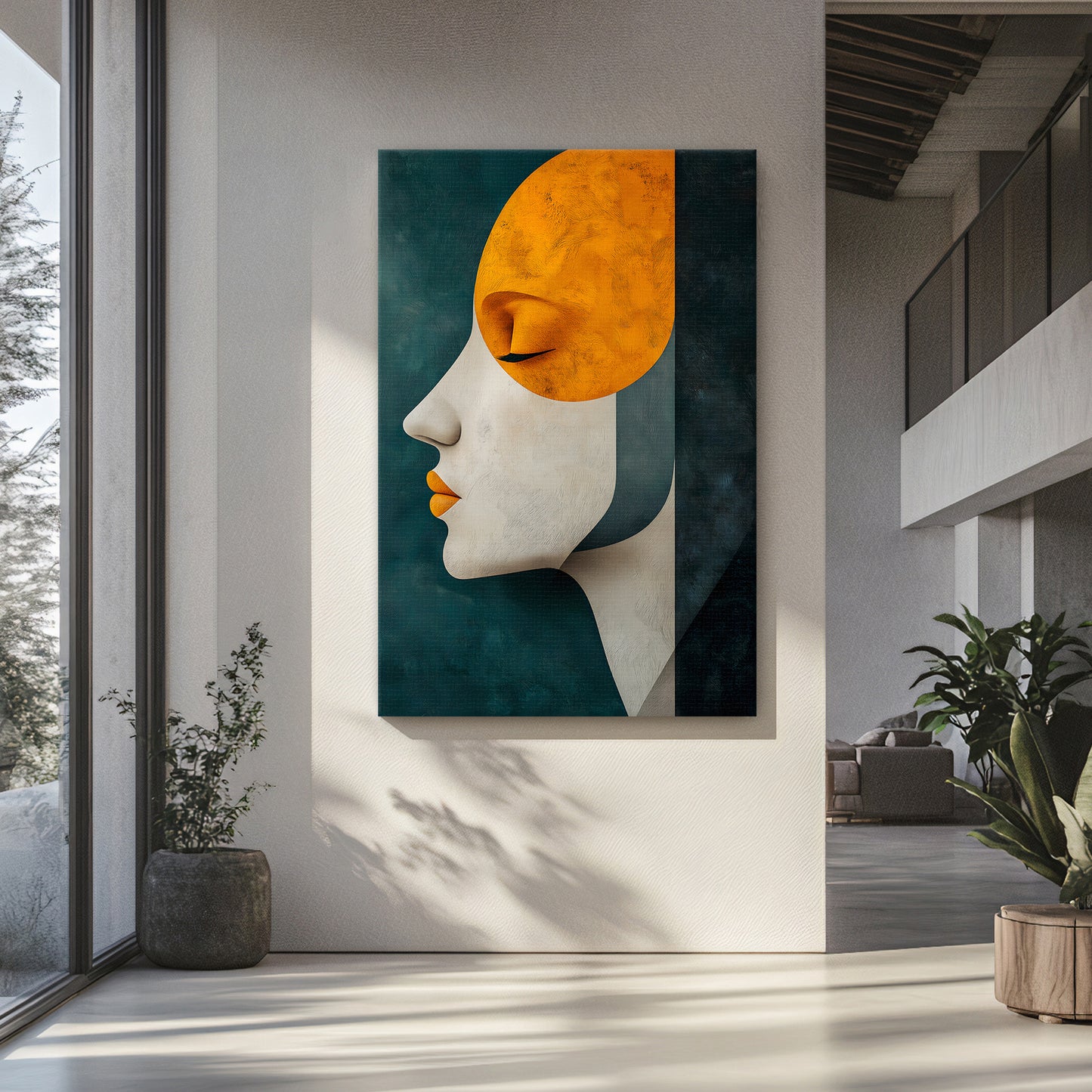 Abstract Wall Art Stretched Canvas Print - "Quiet Radiance"