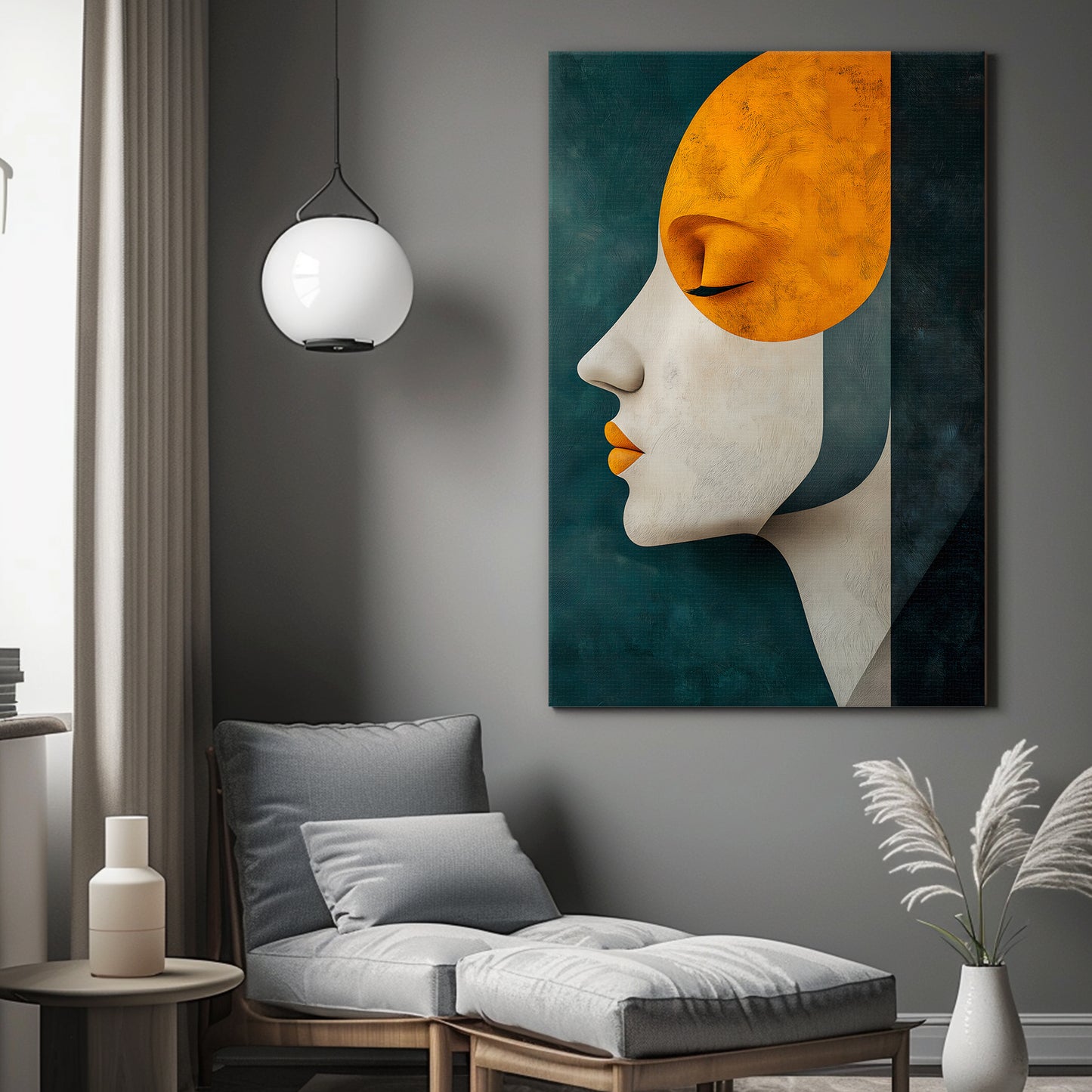 Abstract Wall Art Stretched Canvas Print - "Quiet Radiance"