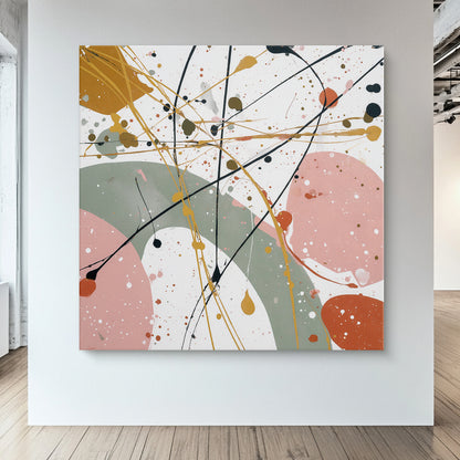 Abstract Wall Art Stretched Canvas Print - "Chaotic Harmony"