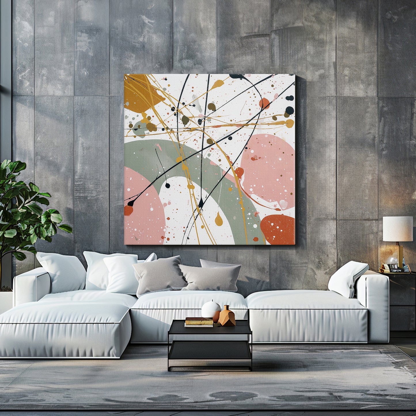 Abstract Wall Art Stretched Canvas Print - "Chaotic Harmony"