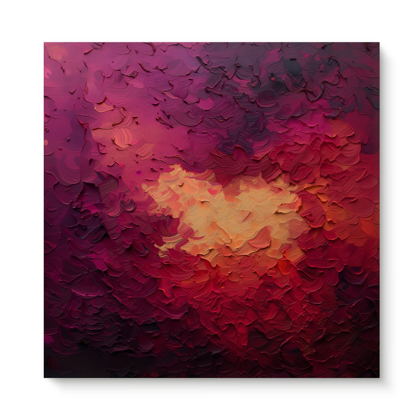 Abstract Wall Art Rolled Canvas - "Velvet Inferno"