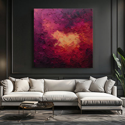 Abstract Wall Art Rolled Canvas - "Velvet Inferno"