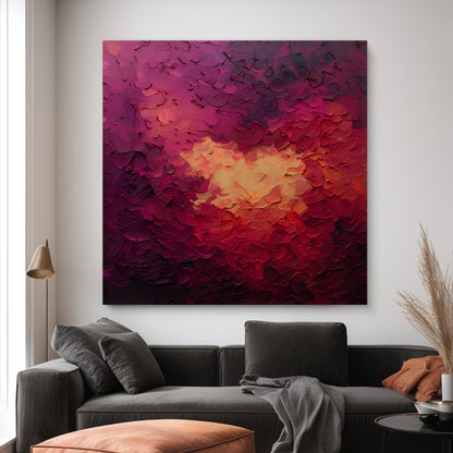 Abstract Wall Art Rolled Canvas - "Velvet Inferno"