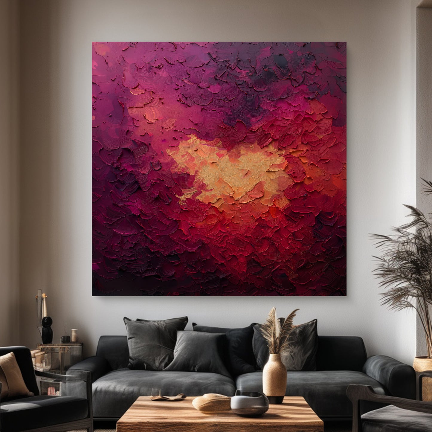 Abstract Wall Art Digital Download - "Velvet Inferno"