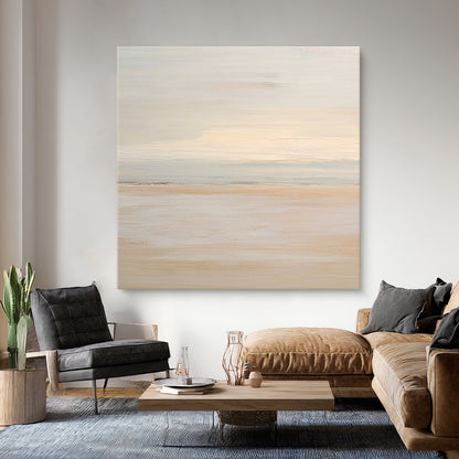 Abstract Minimalist Wall Art Rolled Canvas - "Silent Sands"