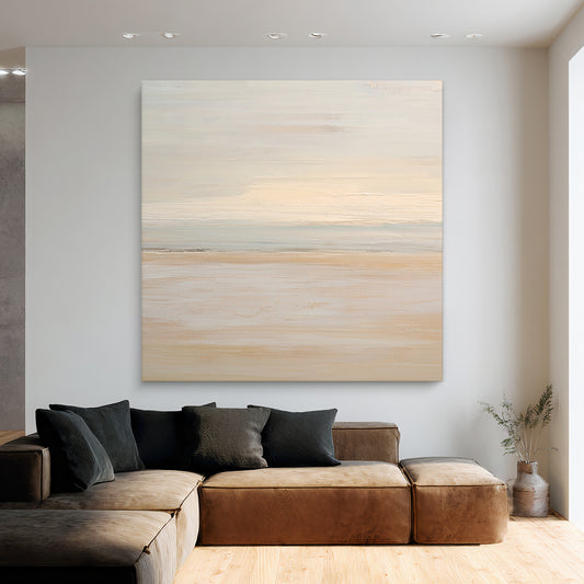 Abstract Minimalist Wall Art Rolled Canvas - "Silent Sands"