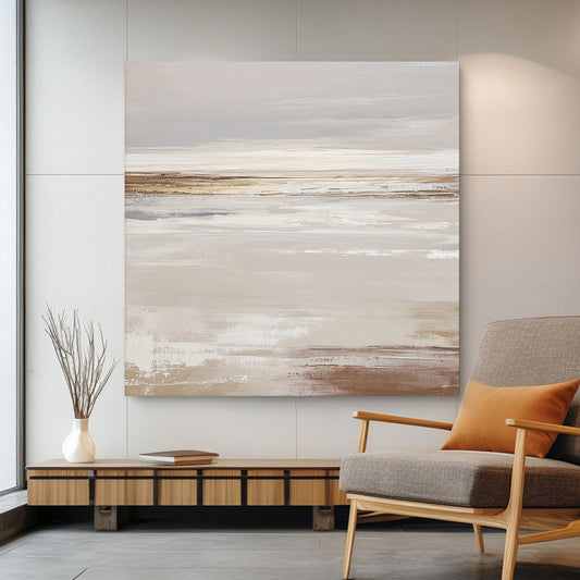 Abstract Minimalist Wall Art Stretched Canvas Print - "Desert Calm"