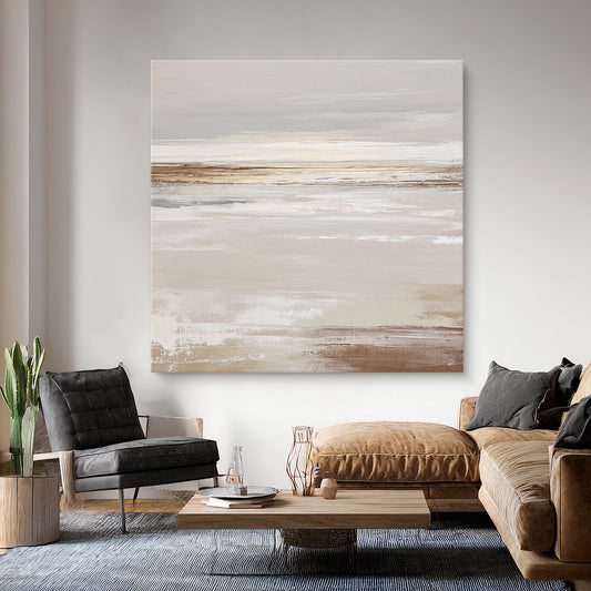 Abstract Minimalist Wall Art Rolled Canvas - "Desert Calm"