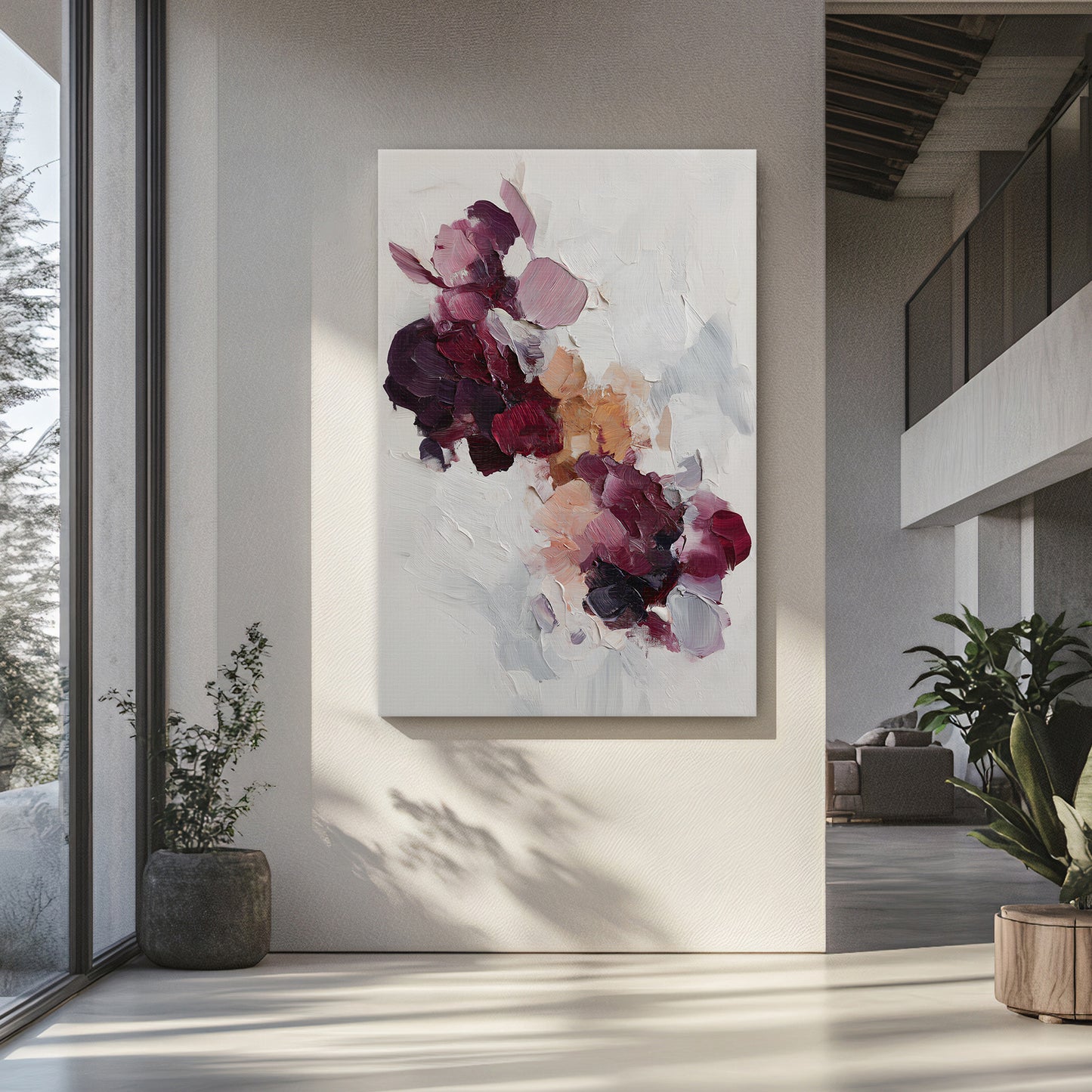 Abstract Floral Digital Download Wall Art - "Wild Bloom"