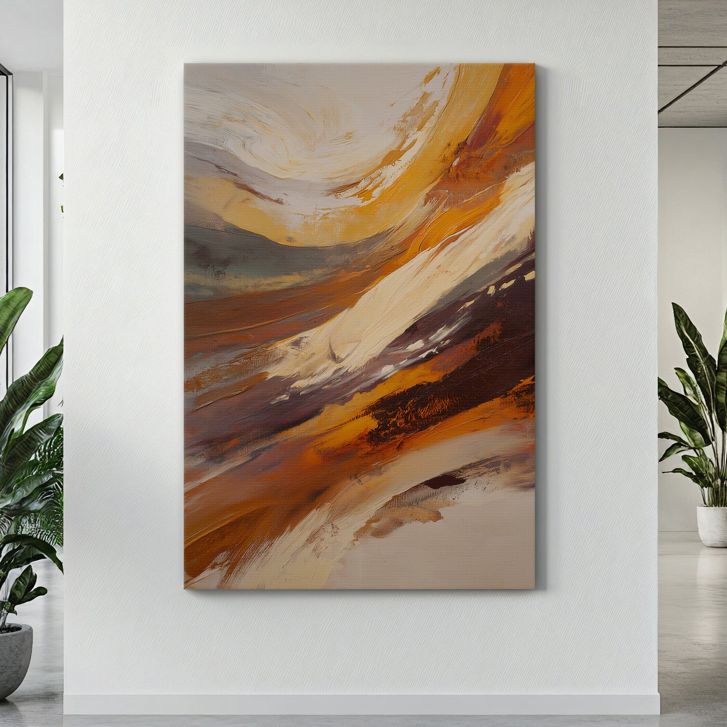 Modern Abstract Digital Download Wall Art - "Terra Swirl"