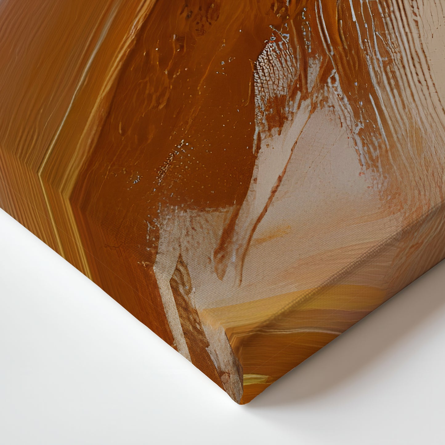 Modern Abstract Stretched Canvas Wall Art - "Terra Swirl"