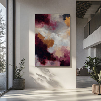 Abstract Luxury Digital Wall Art - "Berry Nebula"