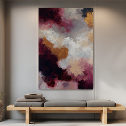 Abstract Luxury Digital Wall Art - "Berry Nebula"