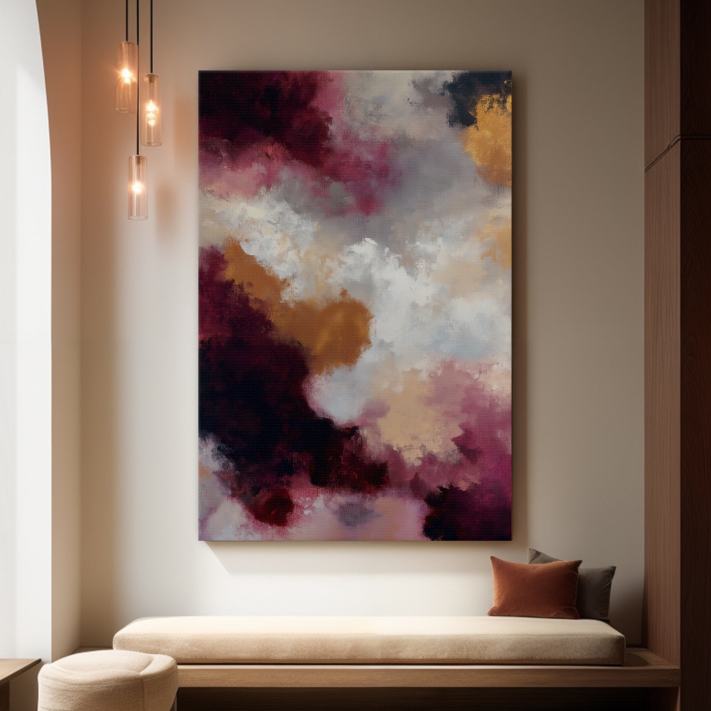 Abstract Luxury Digital Wall Art - "Berry Nebula"