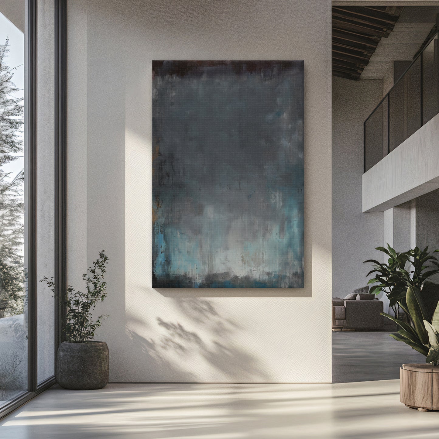 Abstract Minimalist Digital Wall Art - "Submerged Light"