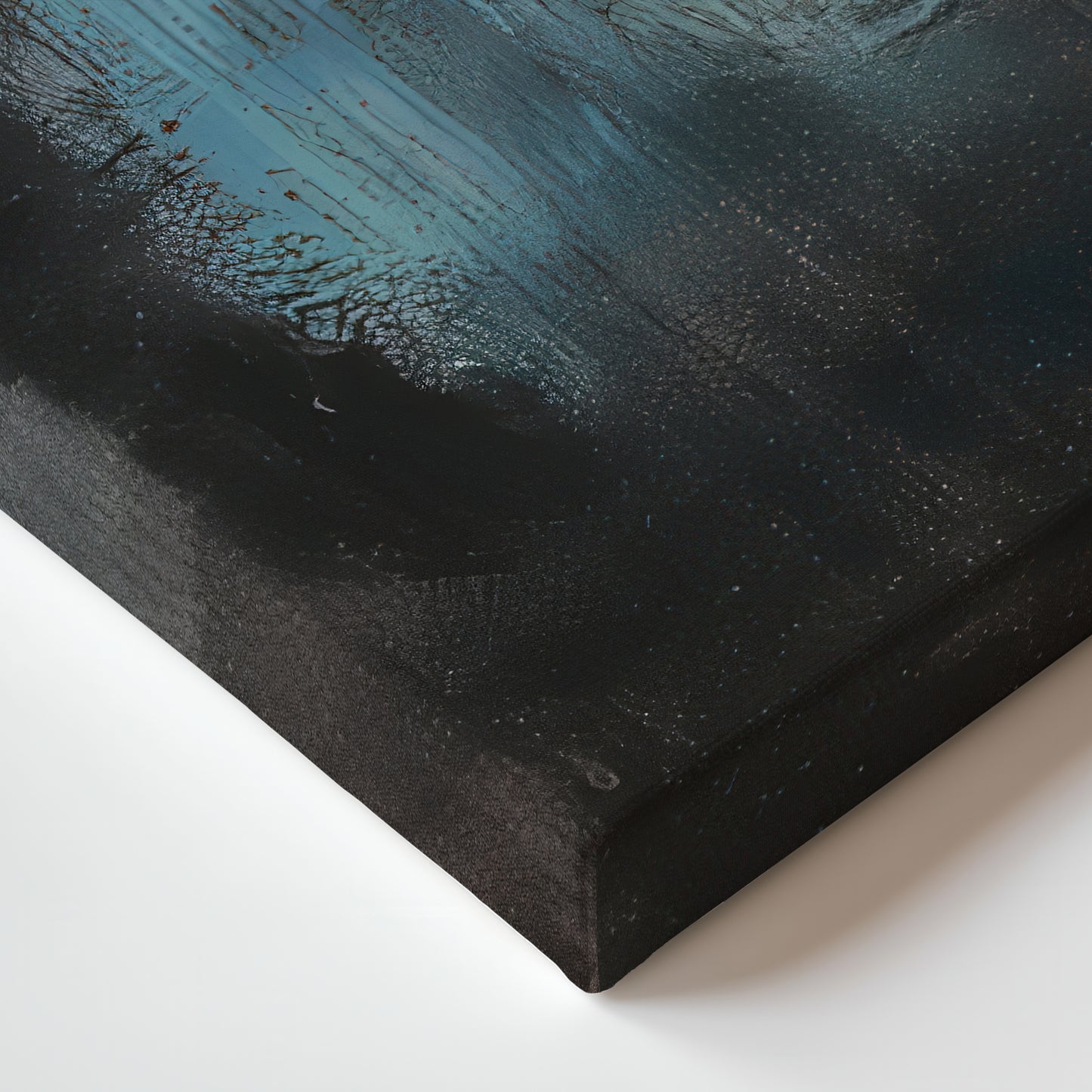 Abstract Minimalist Stretched Canvas Wall Art - "Submerged Light"