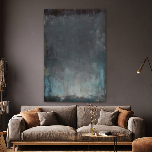 Abstract Minimalist Rolled Canvas Wall Art - "Submerged Light"
