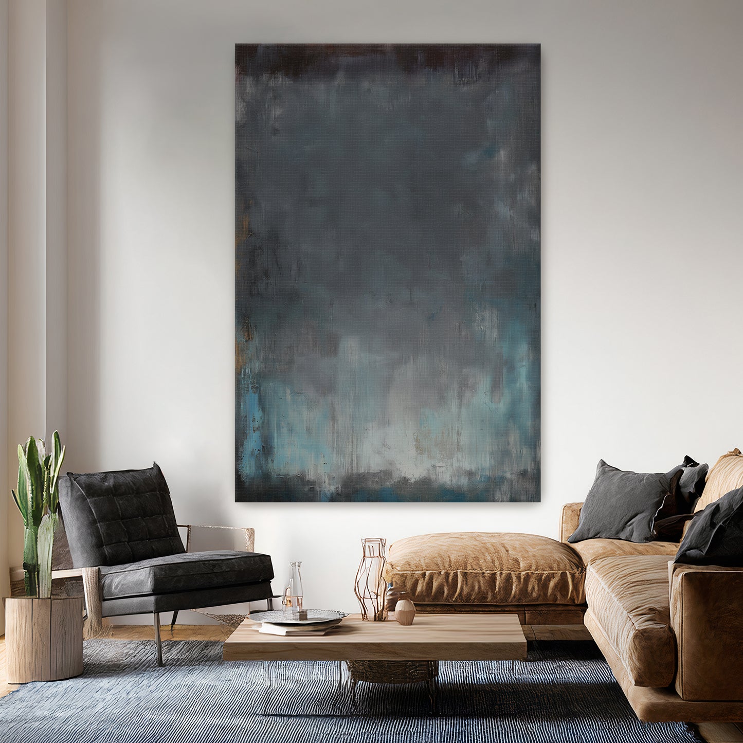 Abstract Minimalist Digital Wall Art - "Submerged Light"