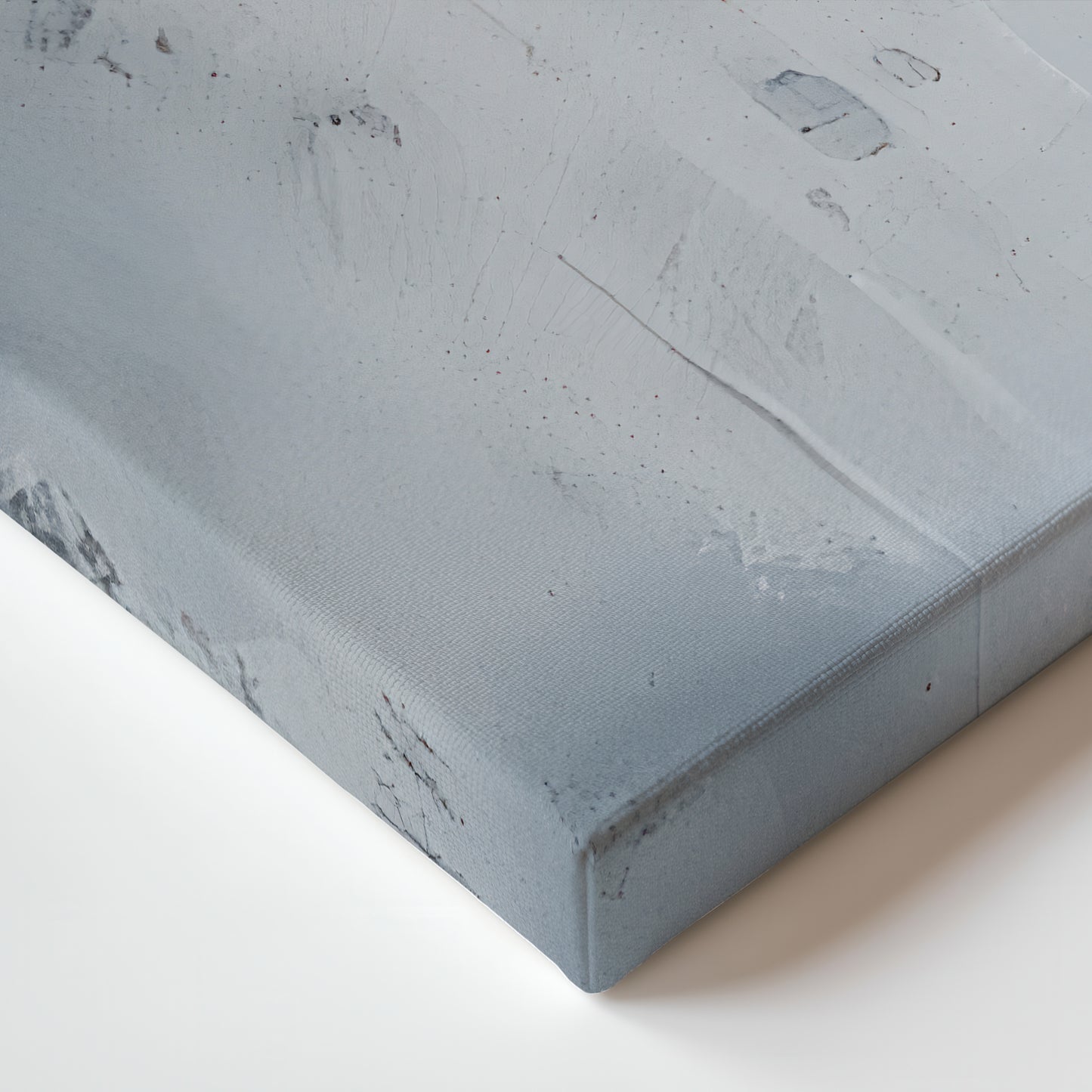 Abstract Monochromatic Stretched Canvas Wall Art - "Midnight Fragment"