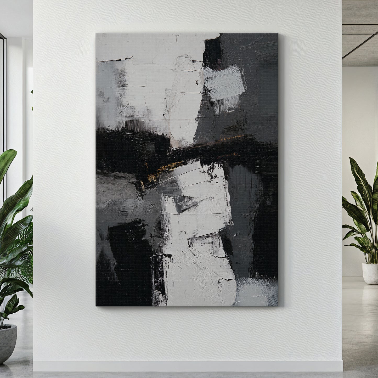 Abstract Geometric Digital Wall Art - "Urban Cipher"