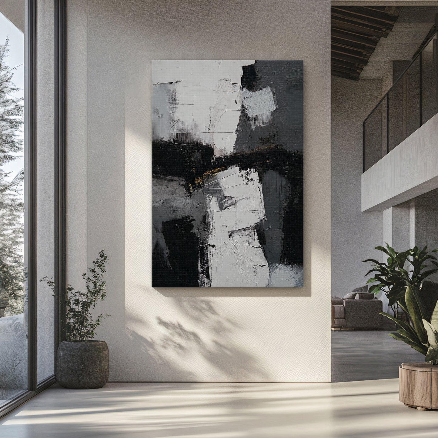 Abstract Geometric Digital Wall Art - "Urban Cipher"