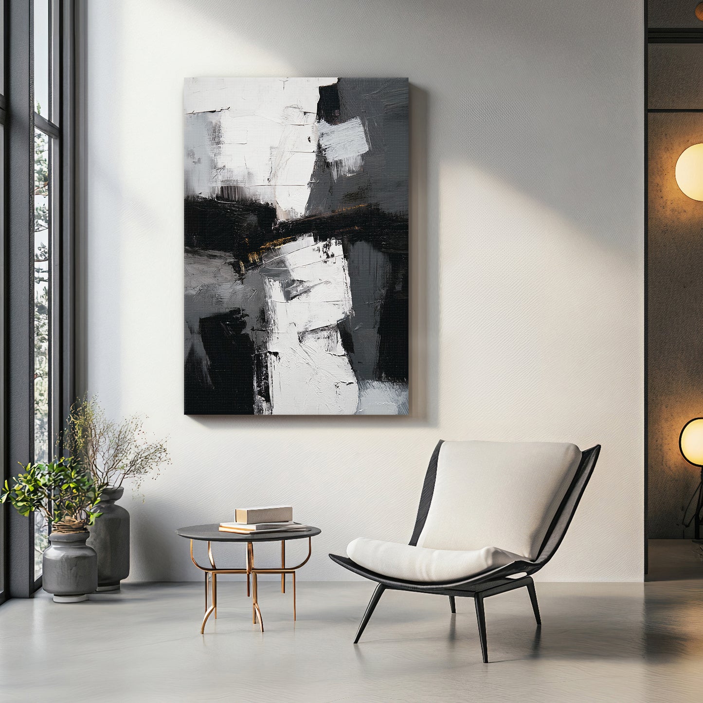 Abstract Geometric Digital Wall Art - "Urban Cipher"