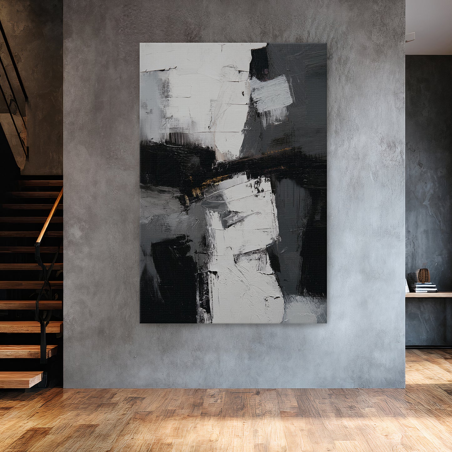 Abstract Geometric Digital Wall Art - "Urban Cipher"