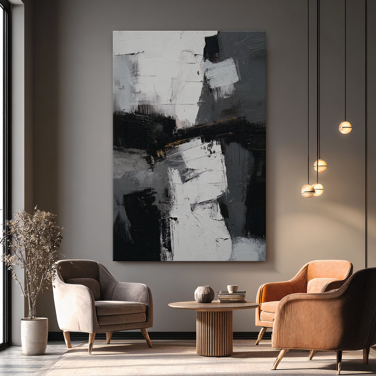 Abstract Geometric Digital Wall Art - "Urban Cipher"