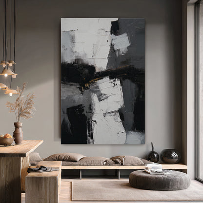 Abstract Geometric Digital Wall Art - "Urban Cipher"