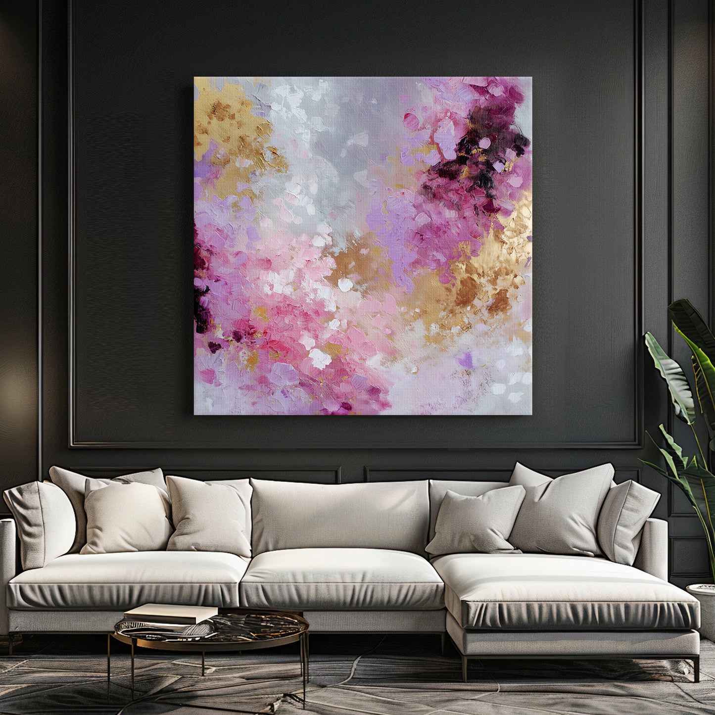 Abstract Luxury Digital Wall Art - "Opulent Haze"