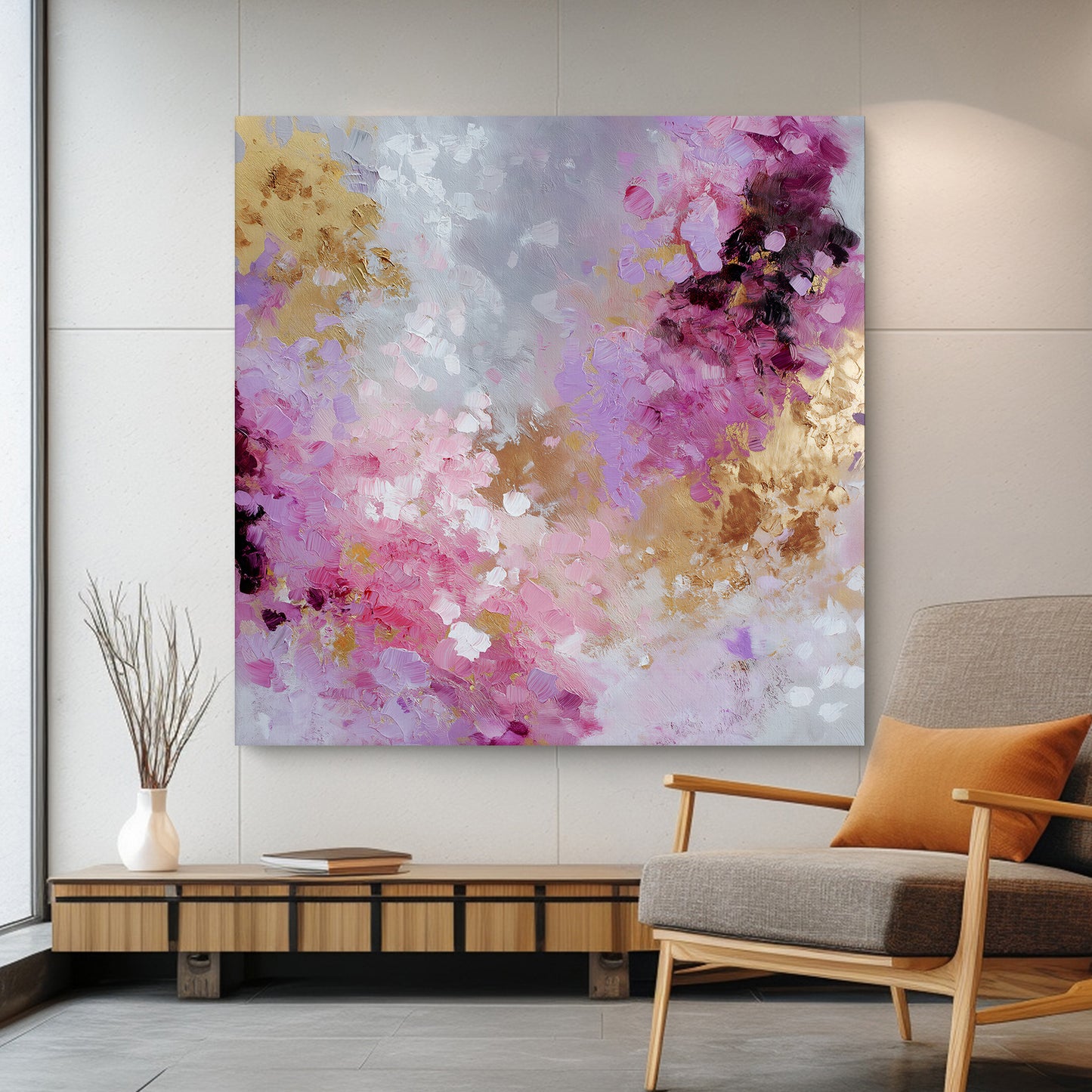 Abstract Luxury Digital Wall Art - "Opulent Haze"