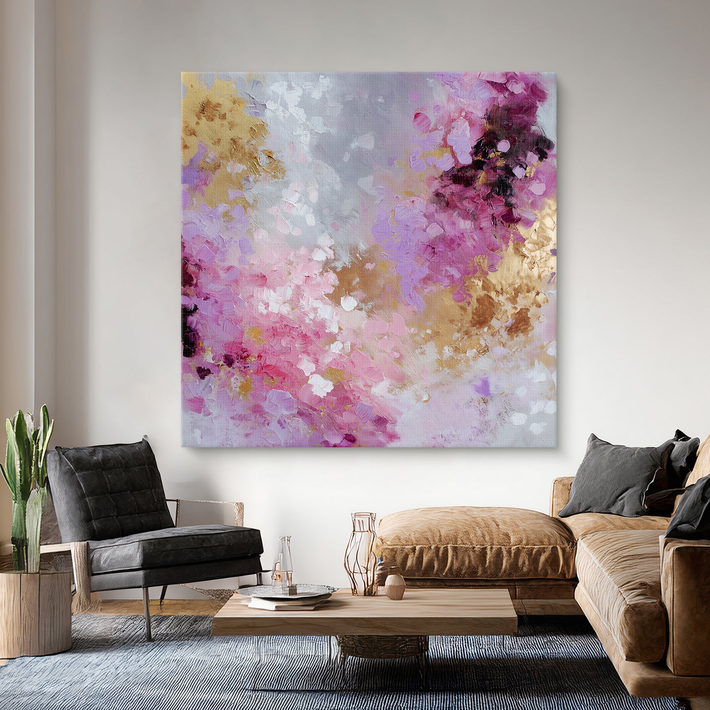 Abstract Luxury Digital Wall Art - "Opulent Haze"