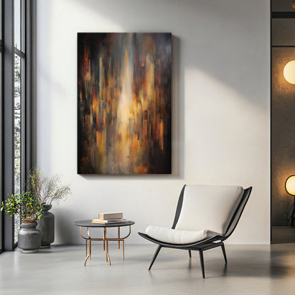 Luminous Abstract Digital Wall Art - "Emberfall"