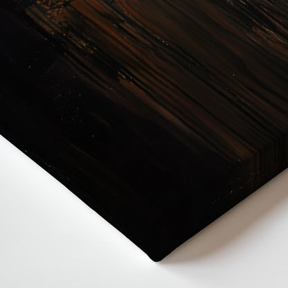 Luminous Abstract Stretched Canvas Wall Art - "Emberfall"