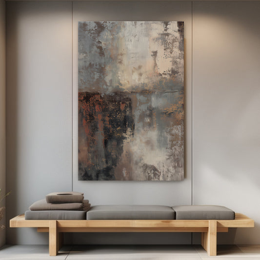 Abstract Wall Art Stretched Canvas  - "Terra Fade"