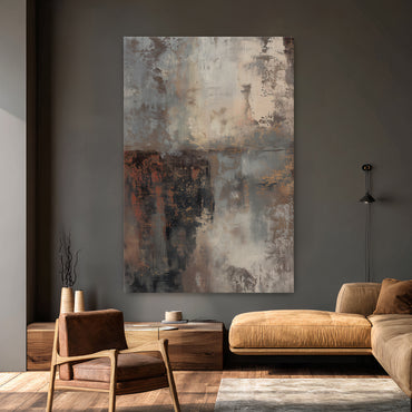 Abstract Wall Art Stretched Canvas  - "Terra Fade"
