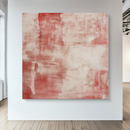 Minimalist Abstract Artwork Rolled Canvas Print - "Rouge Stain"