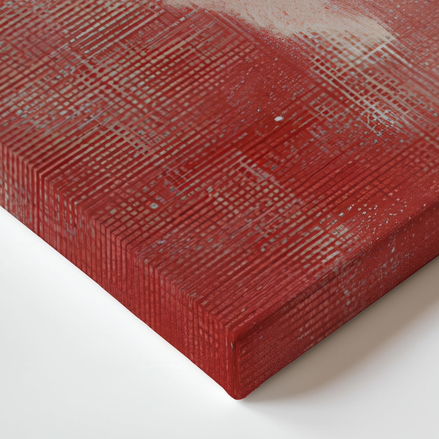 Minimalist Abstract Artwork Stretched Canvas Wall Art - "Rouge Stain"