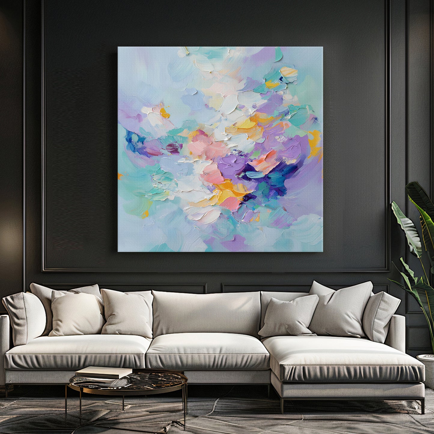 Abstract Artwork Digital Download Wall Art - "Pastel Rhapsody"