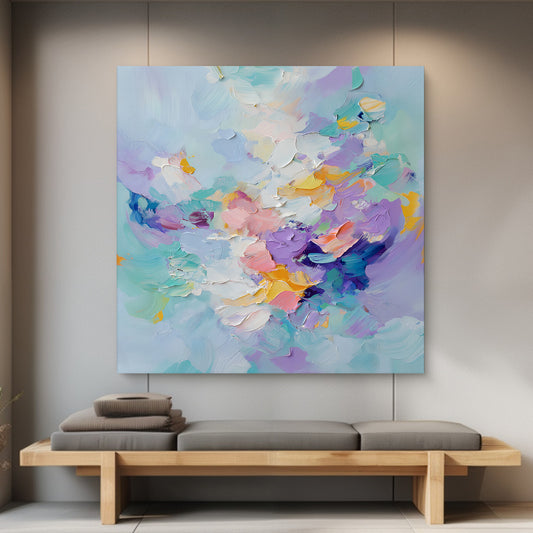Abstract Artwork Digital Download Wall Art - "Pastel Rhapsody"