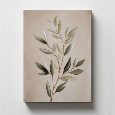 Botanical Stretched Canvas Wall Art – Quiet Olive