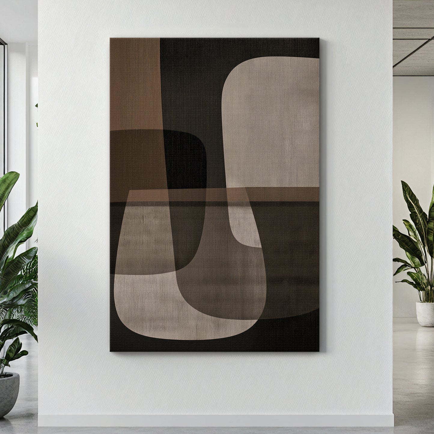 Abstract Wall Art Stretched Canvas Print – Spatial Harmony
