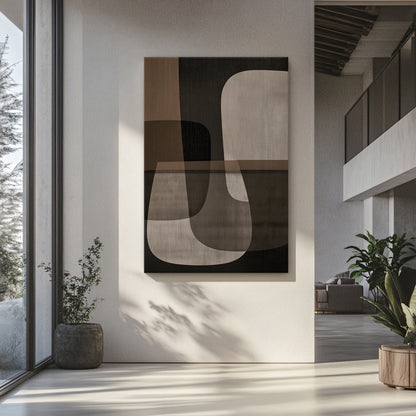 Abstract Wall Art Stretched Canvas Print – Spatial Harmony