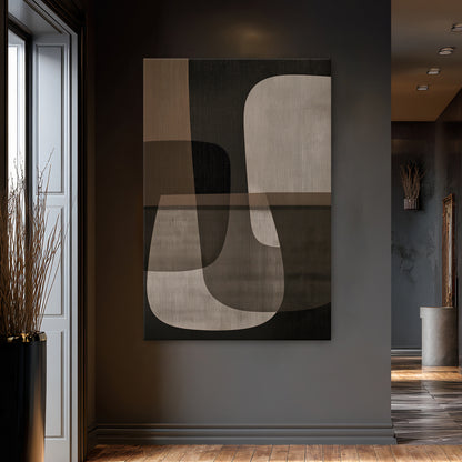 Abstract Wall Art Stretched Canvas Print – Spatial Harmony