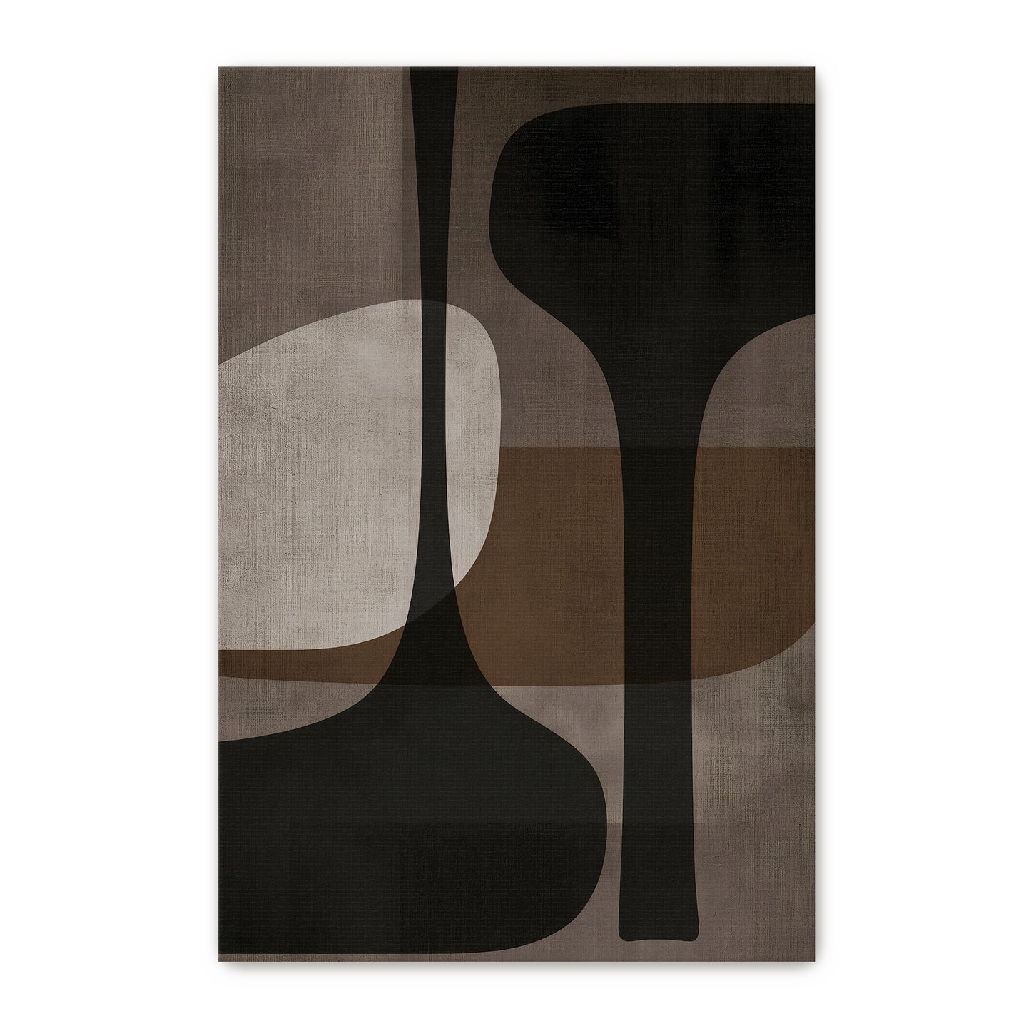 Abstract Rolled Canvas Wall Art – Twin Totems