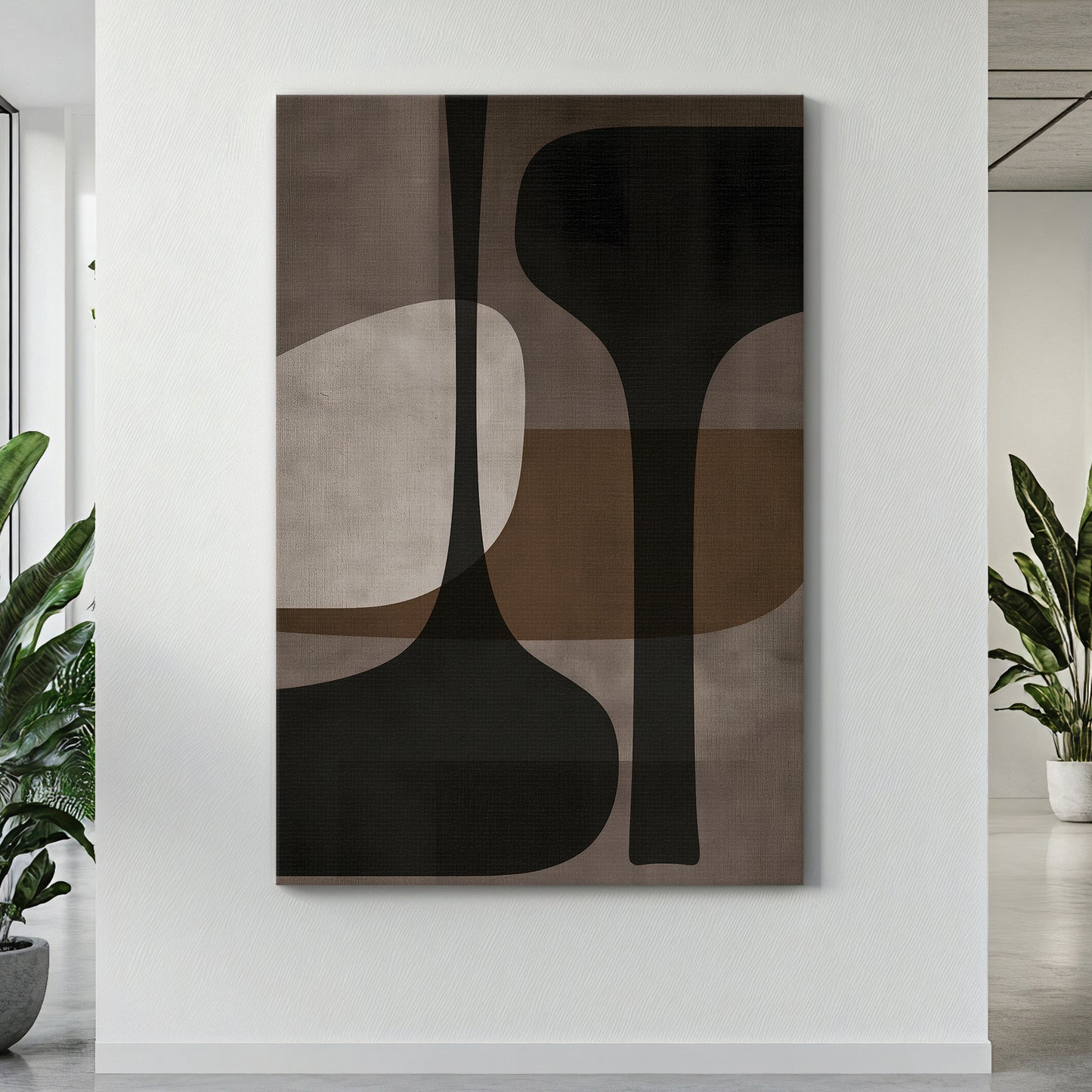 Abstract Rolled Canvas Wall Art – Twin Totems