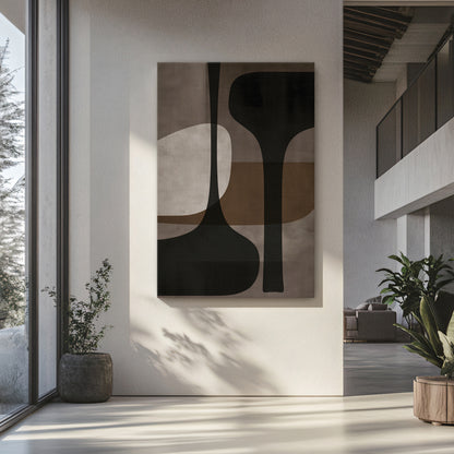 Abstract Rolled Canvas Wall Art – Twin Totems