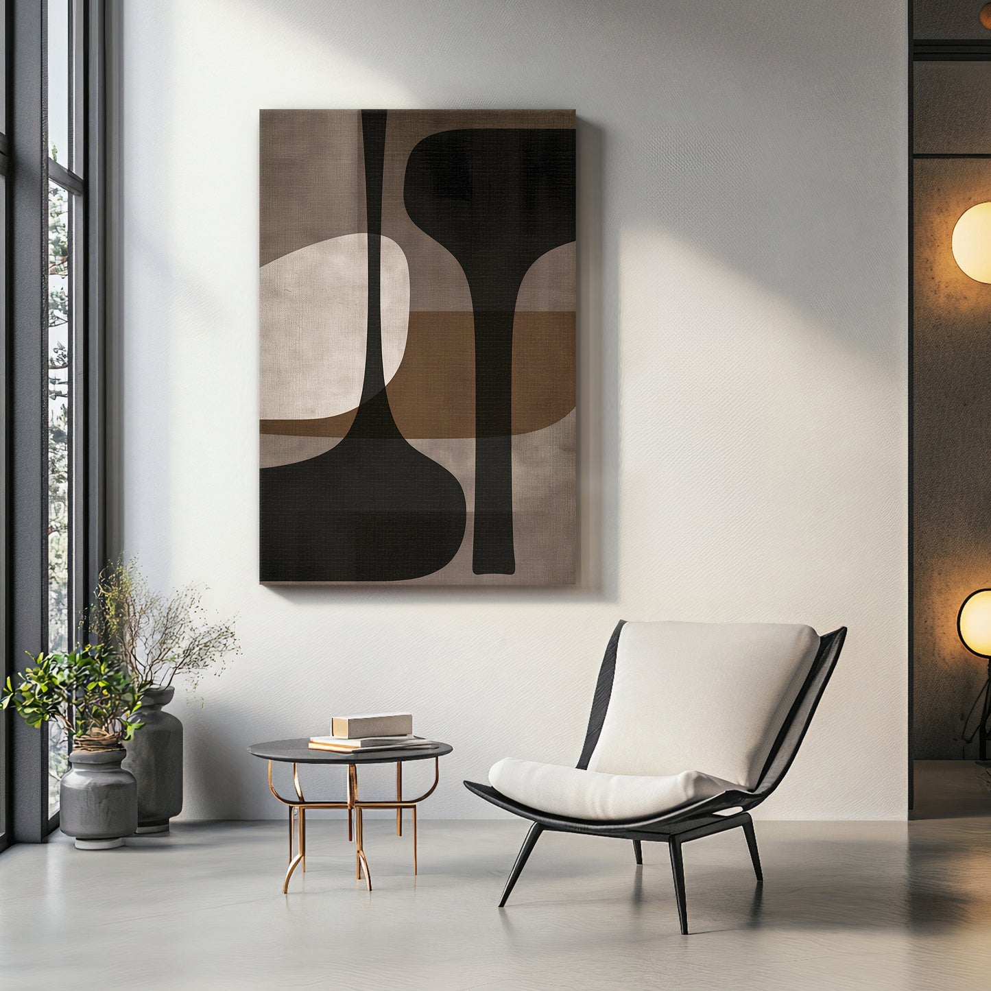 Abstract Rolled Canvas Wall Art – Twin Totems