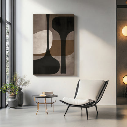 Abstract Rolled Canvas Wall Art – Twin Totems